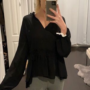 The Loft black blouse